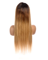 Next Day Hair - 13"x6" Straight Frontal Lace Wig Dipped in Gold Color