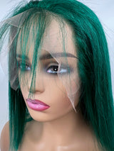 Next Day Hair - Straight Frontal Lace Wig Green Color