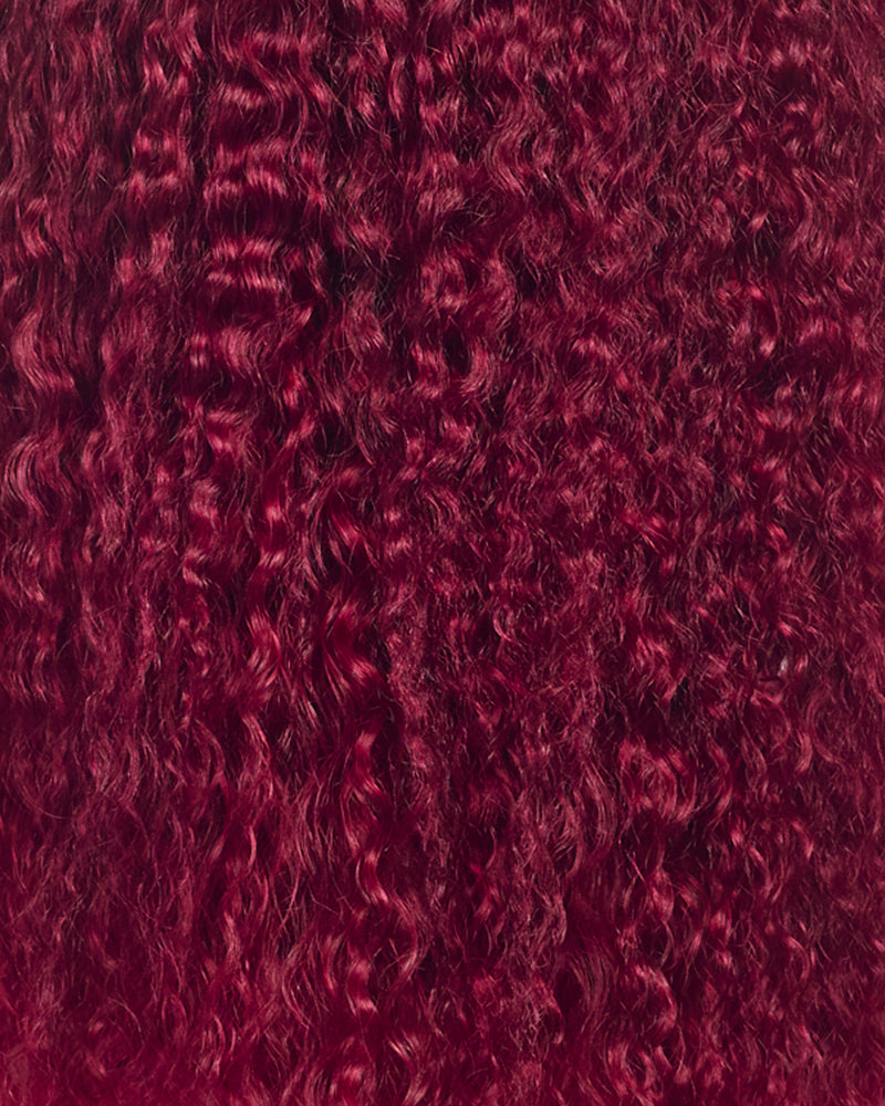 Next Day Hair - 13"x4" Bohemian Frontal Lace Wig Burgandy Color