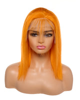 Next Day Hair - Straight Frontal Lace Wig Orange Color