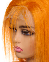 Next Day Hair - Straight Frontal Lace Wig Orange Color