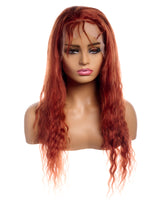Next Day Hair - 13"x6" Malaysian Wave Frontal Lace Wig Ginger Color