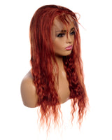 Next Day Hair - 13"x6" Malaysian Wave Frontal Lace Wig Ginger Color