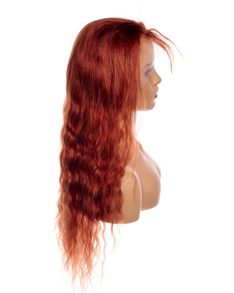 Next Day Hair - 13"x6" Malaysian Wave Frontal Lace Wig Ginger Color