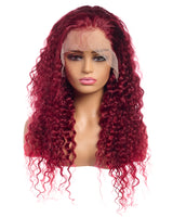 Next Day Hair - 13"x6" Pineapple Frontal Lace Wig Burgandy Color