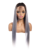 Next Day Hair - 13"x6" Straight Frontal Lace Wig In Silver Color