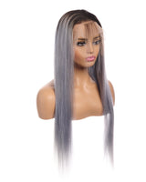 Next Day Hair - 13"x6" Straight Frontal Lace Wig In Silver Color