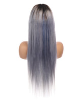 Next Day Hair - 13"x6" Straight Frontal Lace Wig In Silver Color