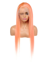 Next Day Hair - Straight Frontal Lace Wig Peach Rose Color