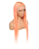 Next Day Hair - Straight Frontal Lace Wig Peach Rose Color