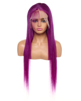 Next Day Hair - Straight Frontal Lace Wig Purple Color