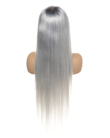 Next Day Hair - Straight Frontal Lace Wig Silver Color