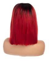 Next Day Hair - 13"x6" Straight Frontal Lace Wig T1B/Red Color