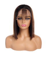 Next Day Hair - 13"x6" Straight Frontal Lace Wig In Chocolate Color