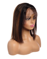 Next Day Hair - 13"x6" Straight Frontal Lace Wig In Chocolate Color