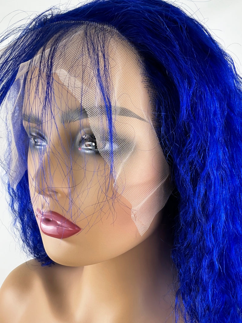Next Day Hair - Bohemian Frontal Lace Wig Blue Color