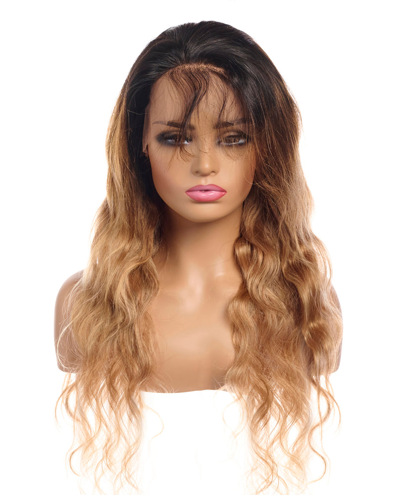 Next Day Hair - 13"x4" Body Wave Frontal Lace Wig Dipped in Gold Color