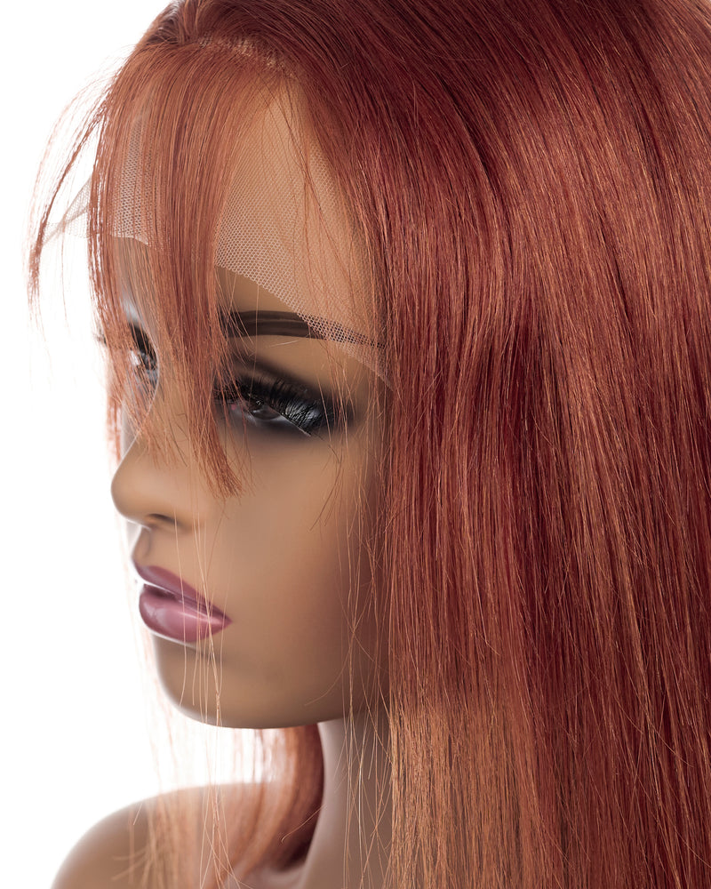 Next Day Hair - Straight Frontal Lace Wig Cinnamon Color