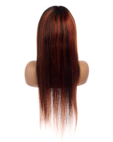 Next Day Hair - Straight Transparent Lace Wig Red Fox Color