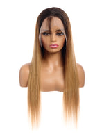 Next Day Hair - 13"x6" Straight Frontal Lace Wig Dipped in Gold Color