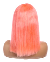 Next Day Hair - Straight Transparent Lace Wig Peach Rose Color