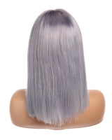Next Day Hair - Straight Transparent Lace Wig Silver Color