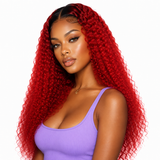 Next Day Hair - Bohemian Transparent Lace Wig Red Color