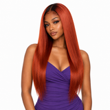 Next Day Hair - Straight Transparent Lace Wig Ginger Color