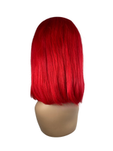 Next Day Hair - Straight Transparent Lace Wig Red Color