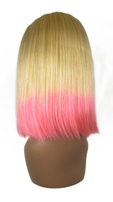 Next Day Hair - Straight Transparent Lace Wig Ukrainian Pink Color