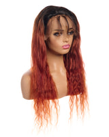 Next Day Hair - 13"x4" Malaysian Wave Frontal Lace Wig T1B/Ginger Color