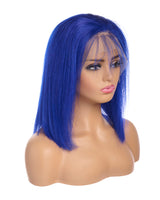 Next Day Hair - 13"x4" Straight Frontal Lace Wig Blue Color