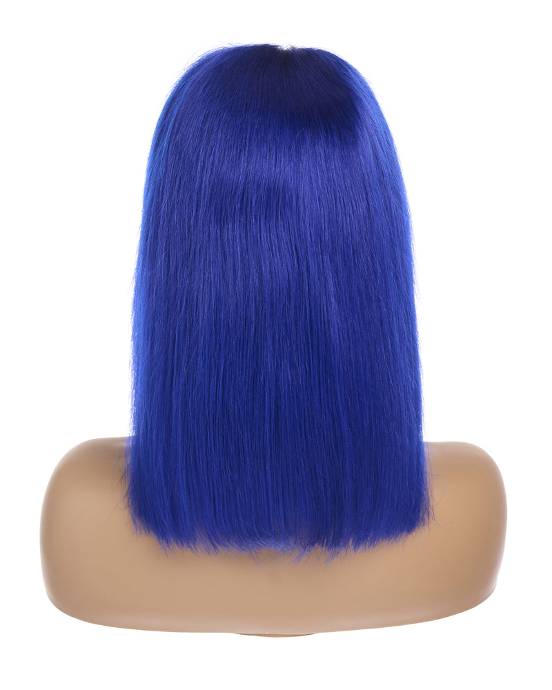 Next Day Hair - 13"x4" Straight Frontal Lace Wig Blue Color