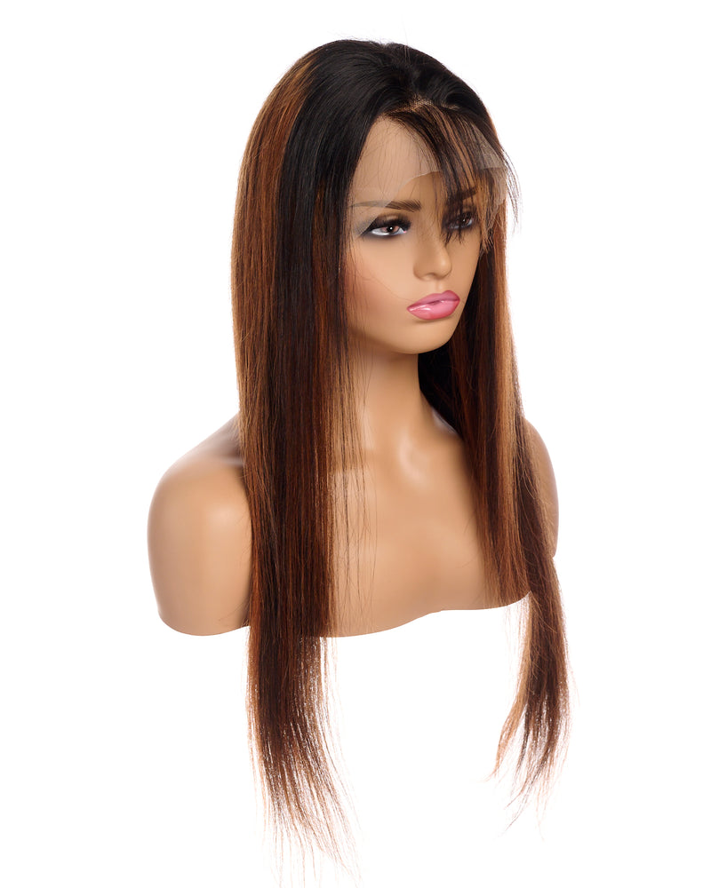 Next Day Hair - 13"x4" Straight Frontal Lace Wig Chestnut Color