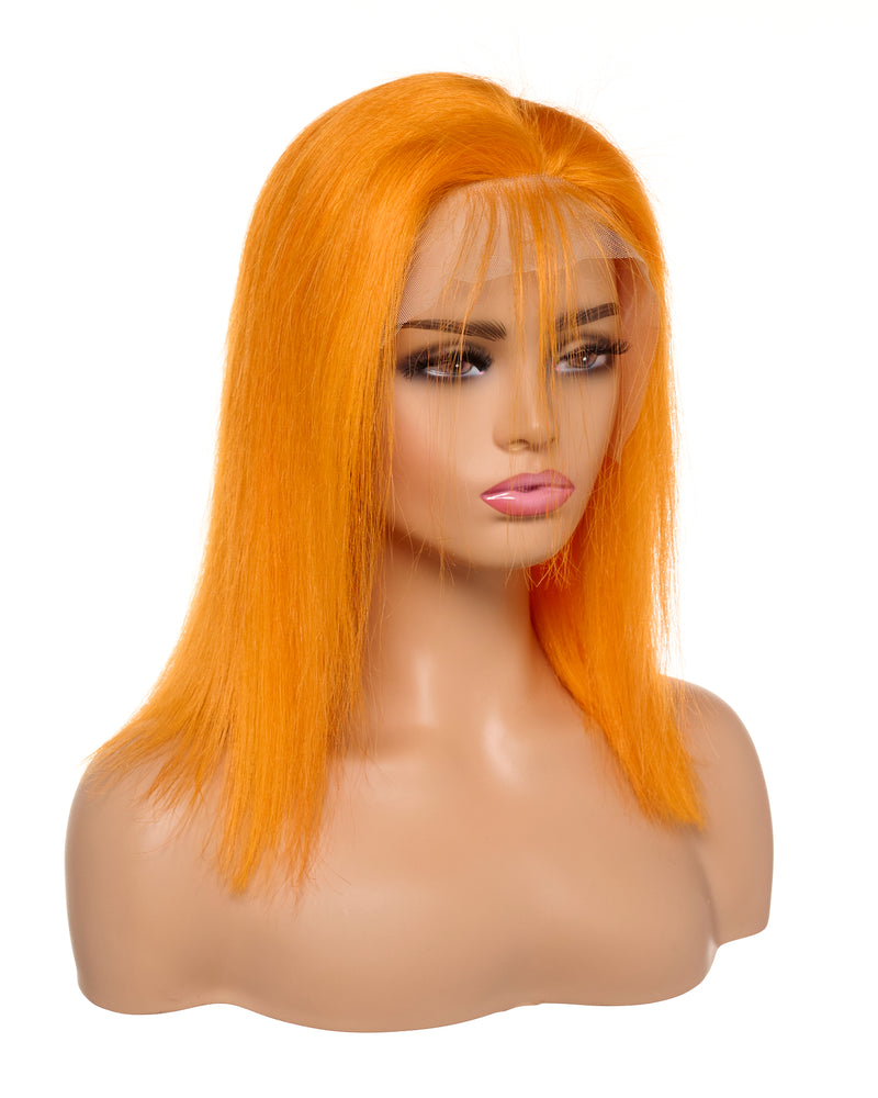 Next Day Hair - Straight Frontal Lace Wig Orange Color