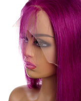 Next Day Hair - 13"x4" Straight Frontal Lace Wig Purple Color