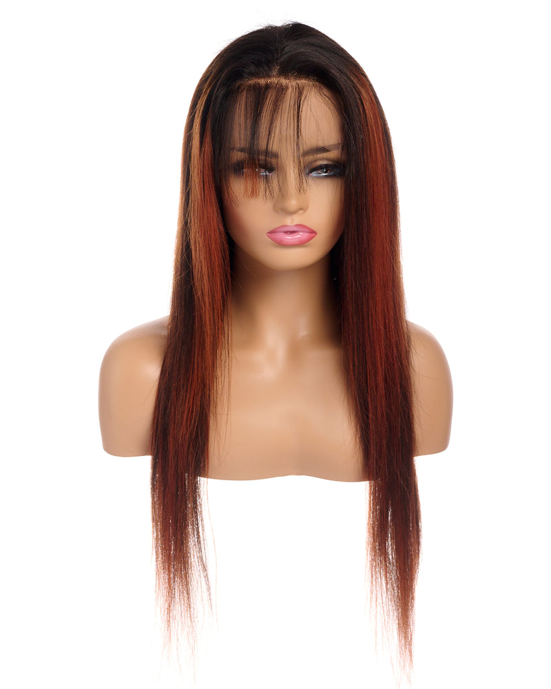 Next Day Hair - 13"x4" Straight Frontal Lace Wig Red Fox Color