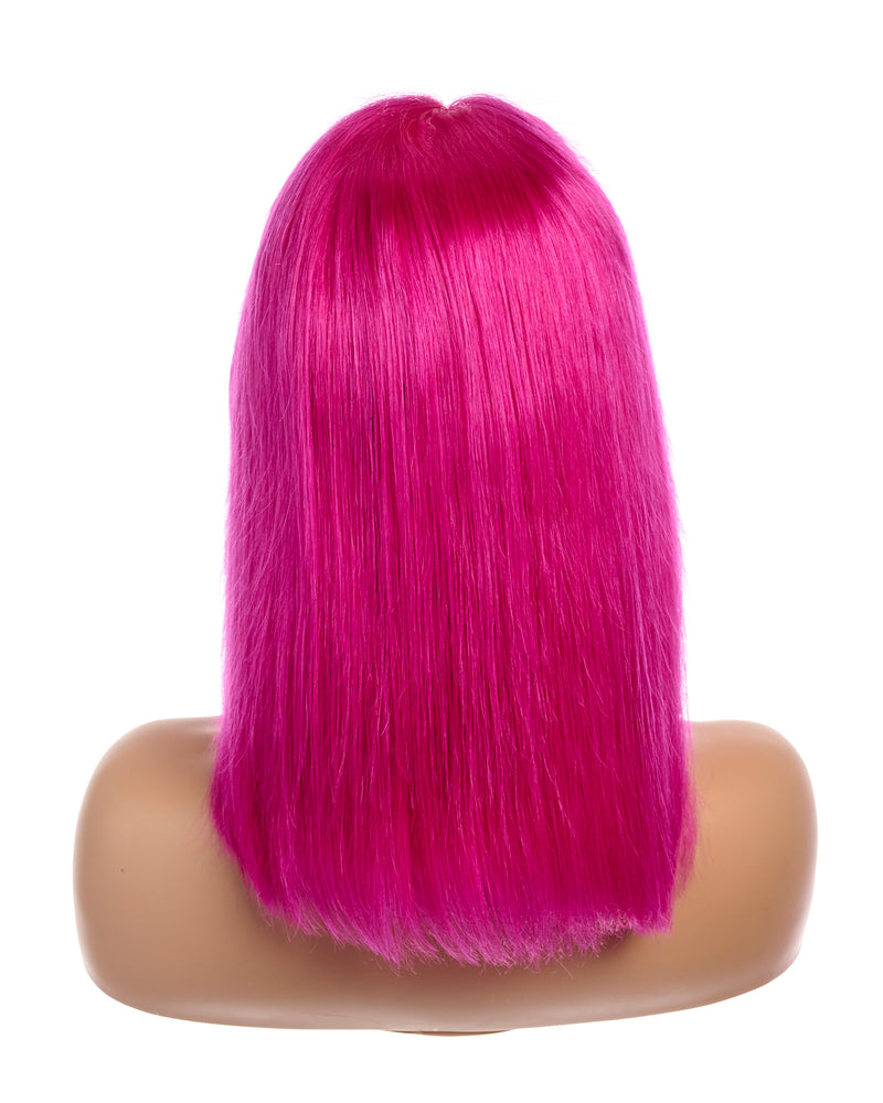 Next Day Hair - 13"x6" Straight Frontal Lace Wig Fushia Color