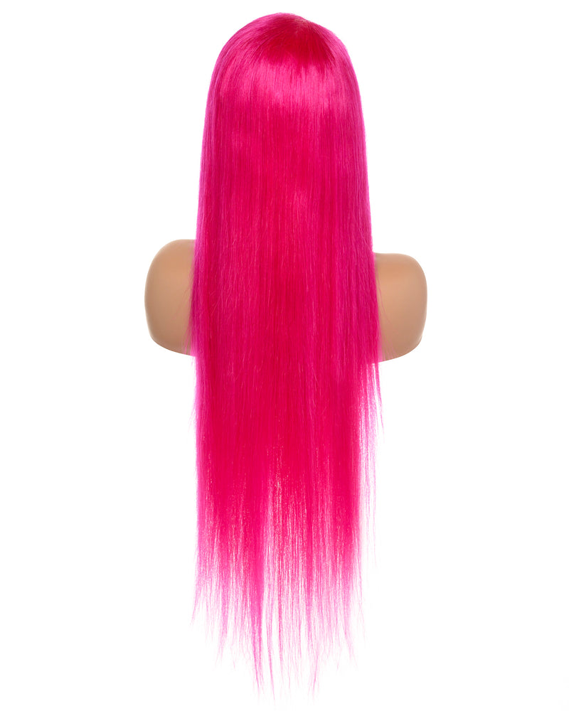 Next Day Hair - Straight Frontal Lace Wig Fushia Color