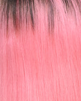 Next Day Hair - Straight Frontal Lace Wig In Pink Color