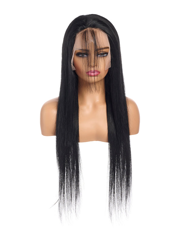 Next Day Hair - 13"x6" Straight Frontal Lace Wig Jet Black Color