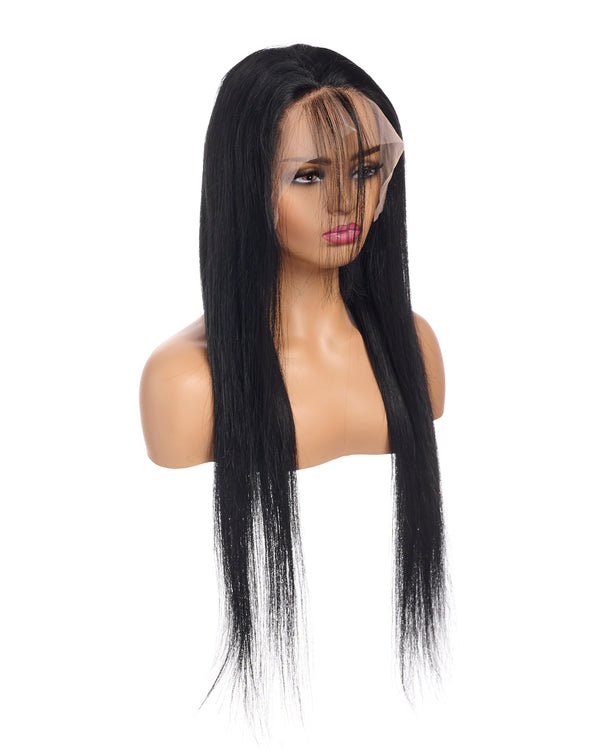Next Day Hair - 13"x6" Straight Frontal Lace Wig Jet Black Color