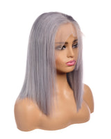 Next Day Hair - 13"x6" Straight Frontal Lace Wig Silver Color