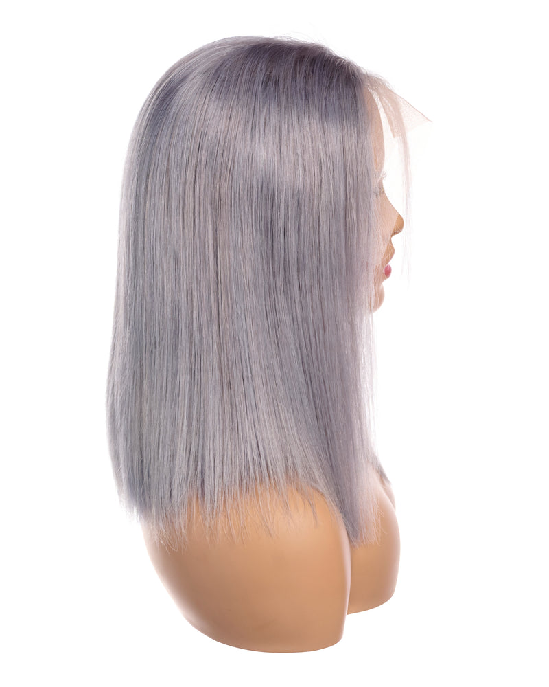 Next Day Hair - 13"x6" Straight Frontal Lace Wig Silver Color