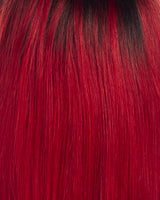 Next Day Hair - 13"x6" Straight Frontal Lace Wig T1B/Red Color