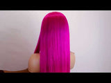 Next Day Hair - Straight Frontal Lace Wig Fushia Color